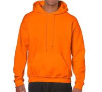 (M, S Orange) Gildan Unisex Adult Heavy Blend Hoodie