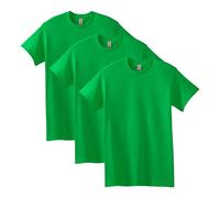 Gildan Unisex Adult Heavy Cotton T-Shirt Style G5000 Multipack, Irish Green (Pack of 3), XL