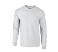 (3XL, Ash) Gildan Unisex Adult Plain Ultra Cotton Long-Sleeved T-Shirt