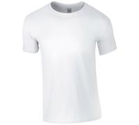 Gildan Unisex Adult Ringspun Cotton Soft Touch T-Shirt (L) (White)