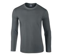 (XXL, Charcoal) Gildan Unisex Adult Softstyle Long-Sleeved T-Shirt