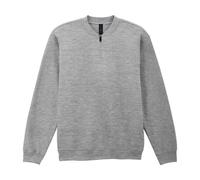 (XL, Sport Grey) Gildan Unisex Adult Softstyle Midweight Quarter Zip Sweatshirt