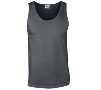 (S, Charcoal) Gildan Unisex Adult Softstyle Tank Top