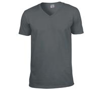 Gildan Men's Softstyle V Neck T-Shirt in Charcoal | Size: Large Gildan Charcoal L