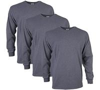 Gildan Unisex's Ultra Cotton Long Sleeve T-Shirt, Style G2400, Multipack, Dark Heather (3-Pack), 3XL (Pack of 3)