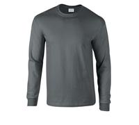 (3XL, Charcoal) Gildan Unisex Adult Ultra Plain Cotton Long-Sleeved T-Shirt