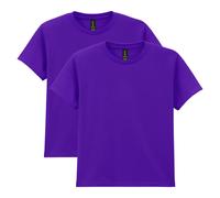 Gildan unisex child Gildan Youth Heavy Cotton T-shirt Style G5000b 2-pack T Shirt Purple X-Small US