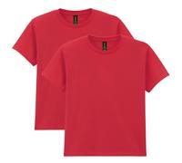 Gildan Unisex Child Youth Heavy Cotton T-shirt Style G5000b 2-pack Red Medium US