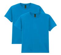 Gildan Unisex Child Youth Heavy Cotton T-shirt Style G5000b 2-pack Sapphire Small US