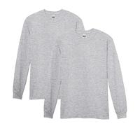 Gildan Men's Heavy Cotton Long Sleeve T-Shirt, 2-Pack, Sport Grey, XXXL