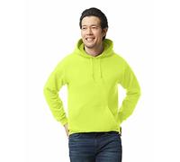 Gildan Unisex's Fleece Hoodie Sweatshirt, Style G18500, Multipack Shirt, Safety Green (1-Pack), XXL