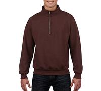 Gildan mens Fleece Quarter-zip Cadet Collar Sweatshirt, Style G18800, Russet, S