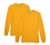 Gildan Unisex's Heavy Cotton Long Sleeve T-Shirt, Style G5400, 2-Pack, Gold, Medium (Pack of 2)