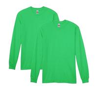 Gildan Unisex's Heavy Cotton Long Sleeve T-Shirt, Style G5400, 2-Pack, Irish Green, Medium (Pack of 2)