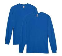 Gildan Unisex's Heavy Cotton Long Sleeve T-Shirt, Style G5400, 2-Pack, Royal, Medium (Pack of 2)