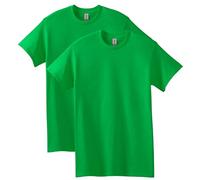 Gildan Unisex's Heavy Cotton T-Shirt, Style G5000, Multipack, Irish Green (2-Pack), S (Pack of 2)