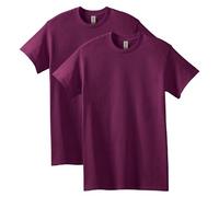 Gildan Heavy Cotton T-Shirt, Style G5000, Multipack, Maroon (2-Pack), L (Pack of 2)