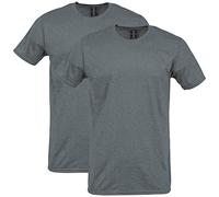Gildan Unisex's Softstyle Cotton T-Shirt, Style G64000, Multipack, Graphite Heather (2-Pack), Large (Pack of 2)