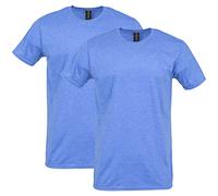 Gildan Unisex's Softstyle Cotton T-Shirt, Style G64000, Multipack, Heather Royal (2-Pack), Medium (Pack of 2)