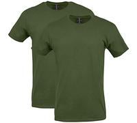 Gildan Unisex's Softstyle Cotton T-Shirt, Style G64000, Multipack, Military Green (2-Pack), Large (Pack of 2)