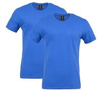 Gildan Unisex's Softstyle Cotton T-Shirt, Style G64000, Multipack, Royal (2-Pack), Large (Pack of 2)
