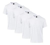 Gildan Unisex T-Shirt Softstyle CVC Short Sleeve G67000/G64000cvc, White, L (4-Pack)