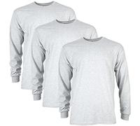 Gildan Unisex's Ultra Cotton Long Sleeve T-Shirt, Style G2400, Multipack, Ash Grey (3-Pack), M (Pack of 3)
