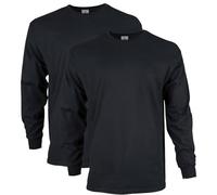 Gildan Unisex's Ultra Cotton Long Sleeve T-Shirt, Style G2400, Multipack, Black (2-Pack), L (Pack of 2)