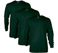 Gildan Unisex's Ultra Cotton Long Sleeve T-Shirt, Style G2400, Multipack, Forest Green (3-Pack), S (Pack of 3)