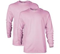 Gildan Unisex's Ultra Cotton Long Sleeve T-Shirt, Style G2400, Multipack, Light Pink (2-Pack), XL (Pack of 2)