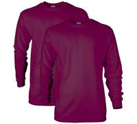 Gildan Unisex's Ultra Cotton Long Sleeve T-Shirt, Style G2400, Multipack, Maroon (2-Pack), S (Pack of 2)