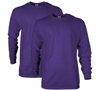 Gildan Unisex's Ultra Cotton Long Sleeve T-Shirt, Style G2400, Multipack, Purple (2-Pack), XXL (Pack of 2)