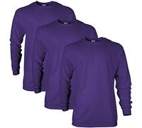 Gildan Unisex's Ultra Cotton Long Sleeve T-Shirt, Style G2400, Multipack, Purple (3-Pack), XL (Pack of 3)