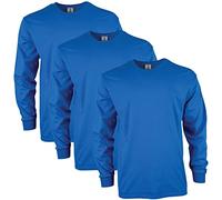 Gildan Unisex's Ultra Cotton Long Sleeve T-Shirt, Style G2400, Multipack, Royal (3-Pack), 4XL (Pack of 3)