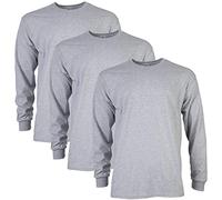 Gildan Unisex's Ultra Cotton Long Sleeve T-Shirt, Style G2400, Multipack, Sport Grey (3-Pack), 5XL (Pack of 3)