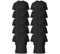 Gildan Unisex's Ultra Cotton T-Shirt, Style G2000, Multipack, Black (10-Pack), 5XL (Pack of 10)