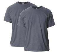 Gildan Unisex's Ultra Cotton T-Shirt, Style G2000, Multipack, Dark Heather (2-Pack), L (Pack of 2)