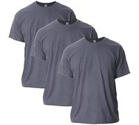 Gildan Unisex's Ultra Cotton T-Shirt, Style G2000, Multipack, Dark Heather (3-Pack), L (Pack of 3)