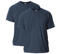 Gildan Unisex's Ultra Cotton T-Shirt, Style G2000, Multipack, Heather Navy (2-Pack), S (Pack of 2)