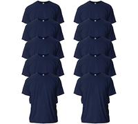 Gildan Unisex's Ultra Cotton T-Shirt, Style G2000, Multipack, Navy (10-Pack), 4XL (Pack of 10)