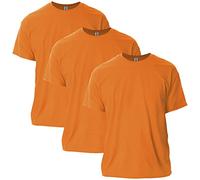 Gildan Unisex's Ultra Cotton T-Shirt, Style G2000, Multipack, Orange (3-Pack), M (Pack of 3)