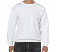 Gildan White Sweatshirt Heavy Blend Crew Neck Men's- Small (GH57)