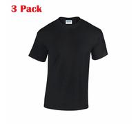 Gildan White TShirts Mens 3 Pack Heavy Cotton Plain Top Men Tee t-Shirt S-2xl