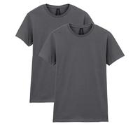 Gildan Women's Fitted Cotton T-Shirt, 2-Pack, Charcoal, 2X-Large