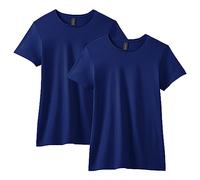 Gildan Women's Fitted Cotton T-Shirt, 2-Pack, Navy, Small