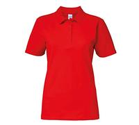 Gildan 64800L Ladies Softstyle Double Pique Polo Shirt, Red, Medium