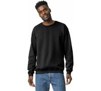 Gildan Women's Fleece Crewneck Sweatshirt, Style G18000, Onyx Black, L