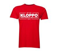 Gildan Women's Jurgen Klopp Make Liverpool Great Again T-Shirt (Red) in Red | Size: Medium Gildan Red M