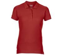 (S, Red) Gildan Womens/Ladies Double Piqué Polo Shirt
