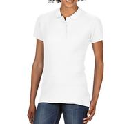 Gildan Women's Softstyle 172 Piqué Polo Shirt in White | Size: Medium Gildan White M